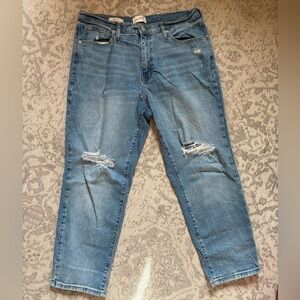 Universal Thread Blue Distressed Ankle Jeans